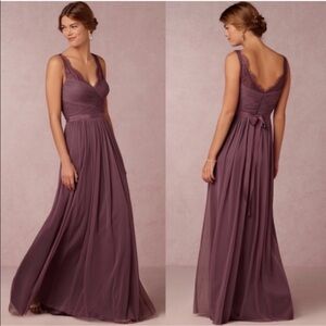 Anthropologie Mauve Wedding Dress